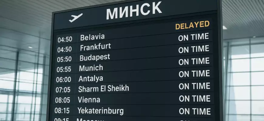 Онлайн табло аэропорта Минск (вылеты, прилеты, задержки рейсов)
